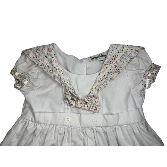 Harry & Violet Girls 24 Months White,Pink, Purple, Green Floral Matching Set - Picture 2 of 16